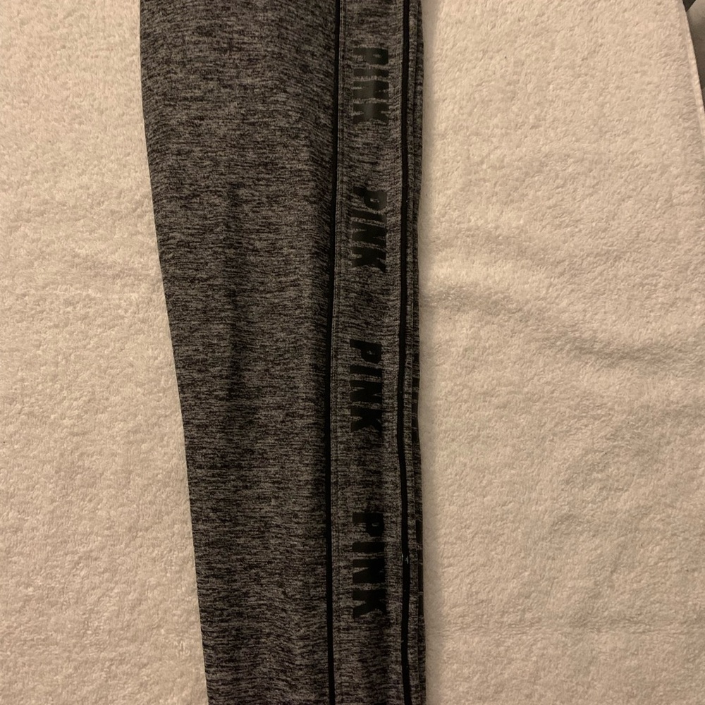 grey pink yoga pants